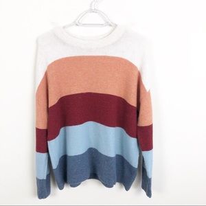 Madewell Crofton Striped Pullover Sweater in Coziest Yarn